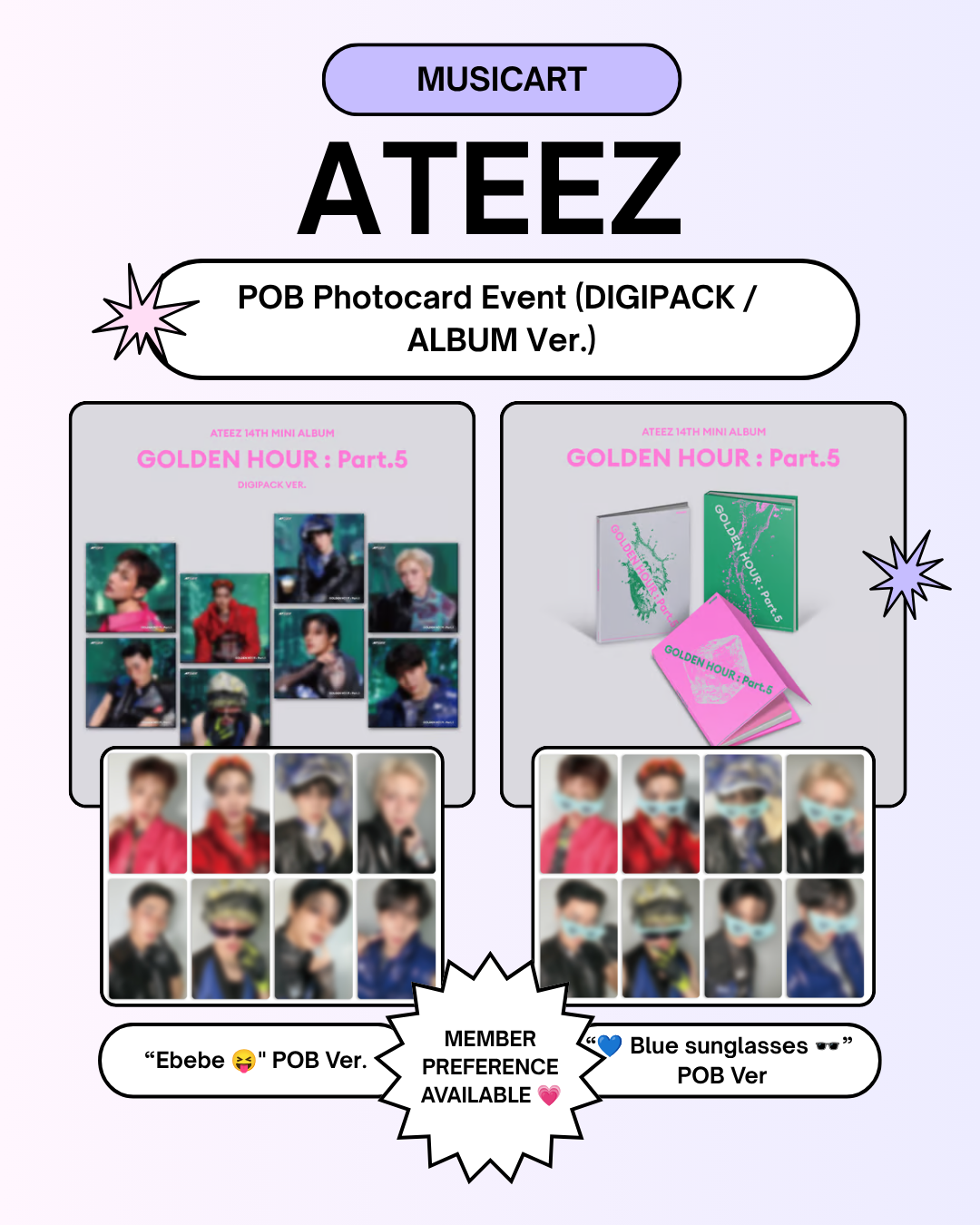 06/25 MUSICART PHOTOCARD EVENT] ATEEZ - 14TH MINI ALBUM [GOLDEN