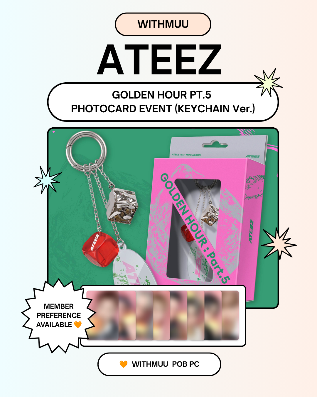 6/29 WITHMUU PHOTOCARD EVENT] ATEEZ - 14TH MINI ALBUM [GOLDEN HOUR