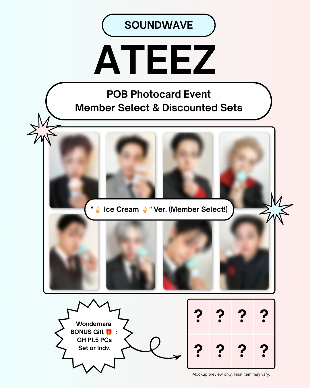07/04 SOUNDWAVE MEMBER CLAIM POB + BONUS EVENT] ATEEZ – 14TH MINI