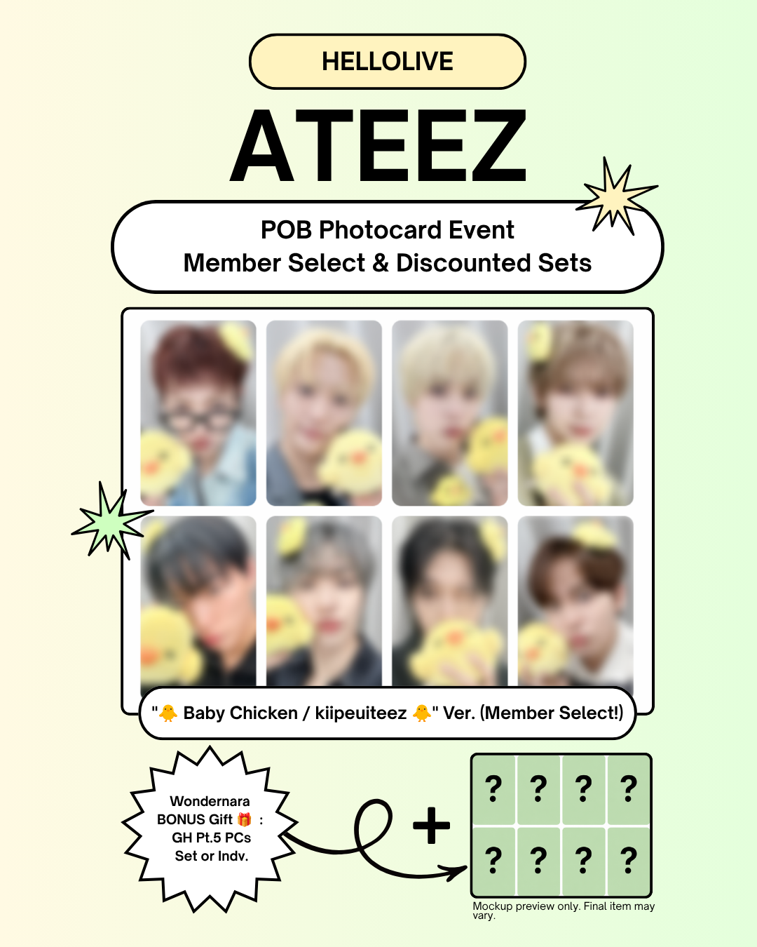 07/05 HELLOLIVE MEMBER CLAIM POB + BONUS EVENT] ATEEZ – 14TH MINI