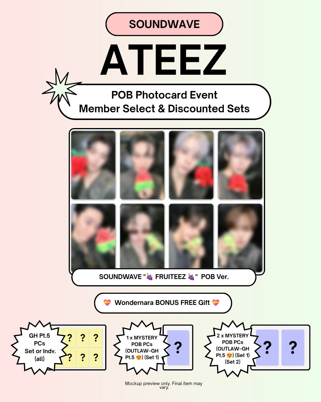 09/18 SOUNDWAVE MEMBER CLAIM POB + BONUS EVENT] ATEEZ – 14TH MINI