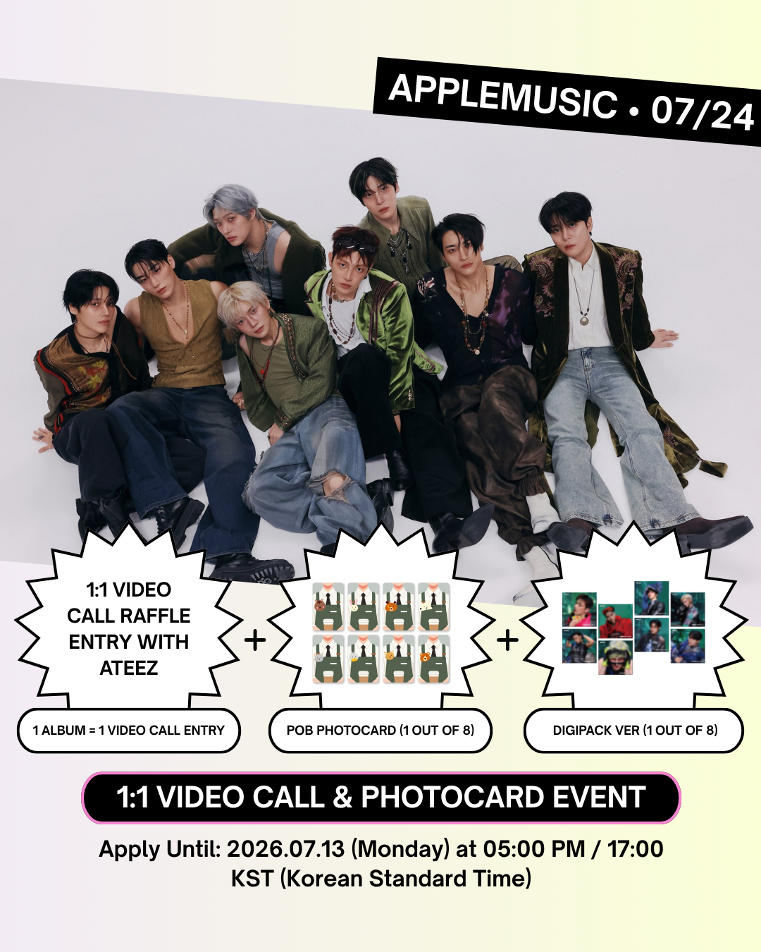07/24 BARISTA SPECIAL - APPLEMUSIC 1:1 VIDEO CALL EVENT] ATEEZ