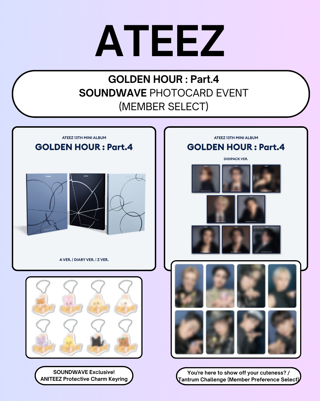 02/05 SOUNDWAVE PHOTOCARD EVENT] ATEEZ - 13TH MINI ALBUM [GOLDEN