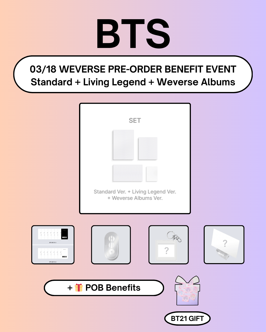 03/18 WEVERSE PRE-ORDER BENEFIT EVENT] BTS — 'ARIRANG' (Set) +