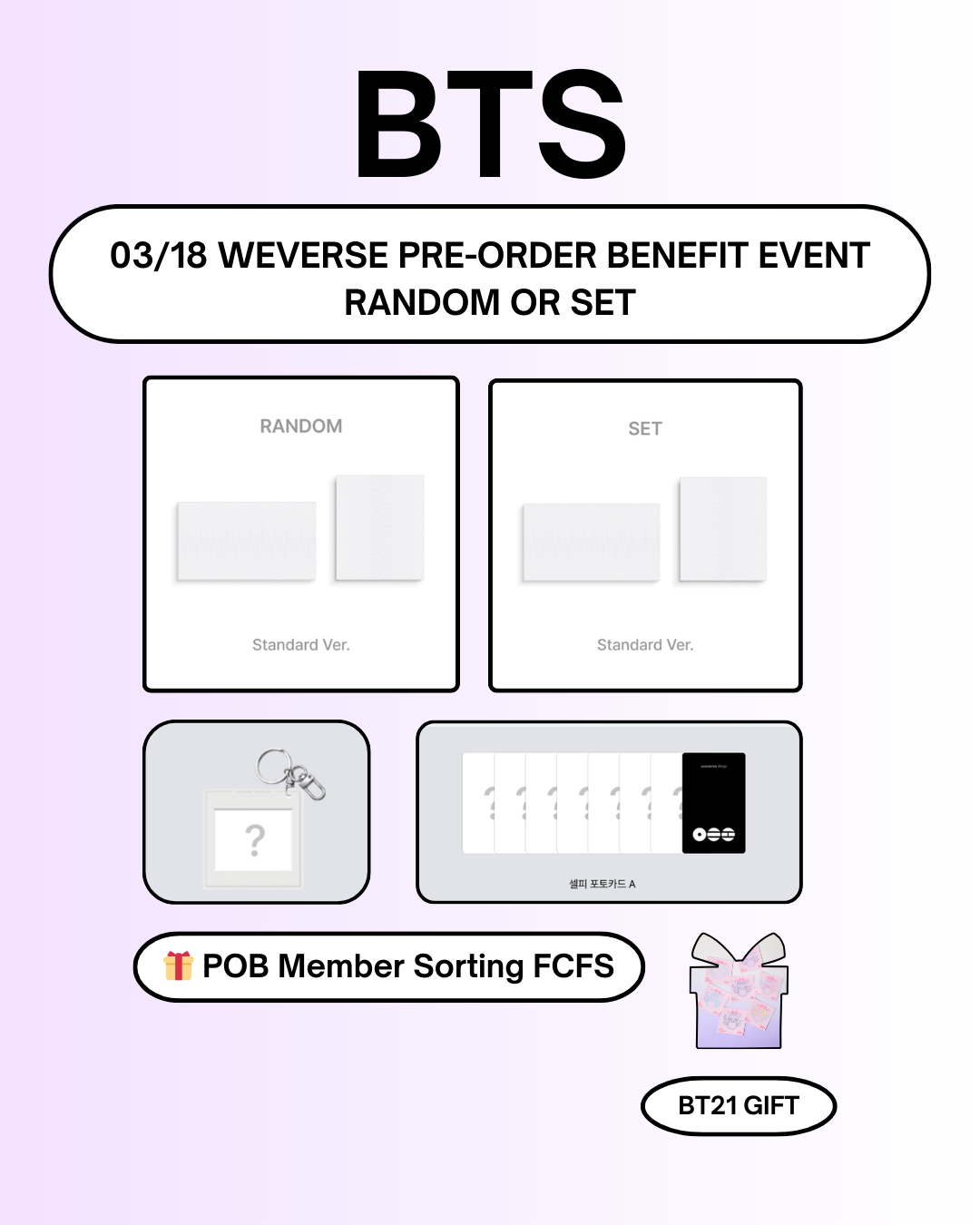 03/18 WEVERSE PRE-ORDER BENEFIT EVENT] BTS — 'ARIRANG' (Random/Set