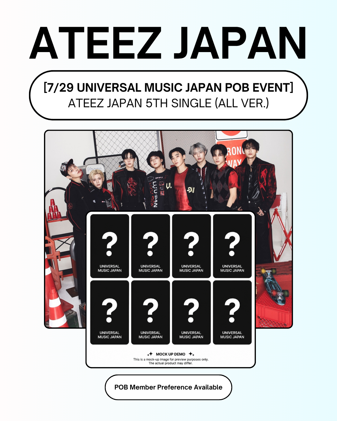 7/29 UNIVERSAL MUSIC JAPAN PHOTOCARD EVENT] ATEEZ - JAPAN 5TH