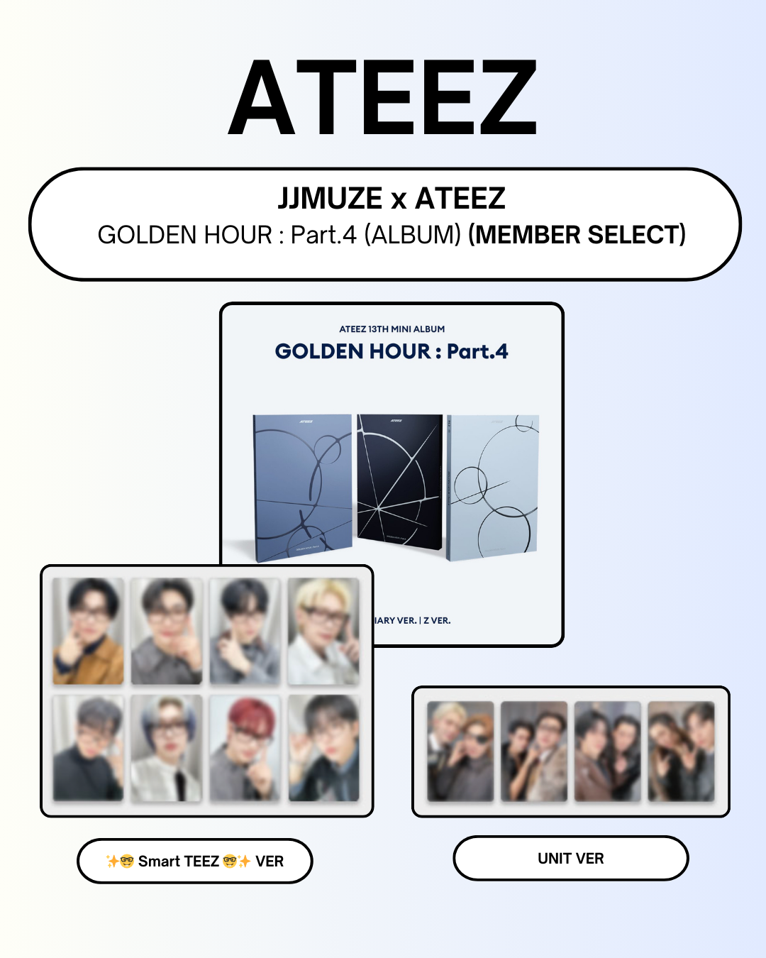 02/07 JJMUZE LUCKY DRAW EVENT] ATEEZ - 13TH MINI ALBUM [GOLDEN