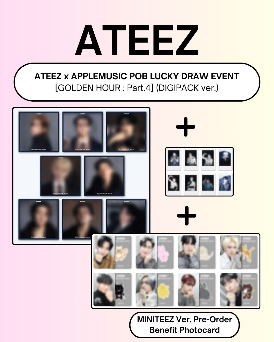 02/12 APPLEMUSIC LUCKY DRAW EVENT] ATEEZ - 13TH MINI ALBUM [GOLDEN
