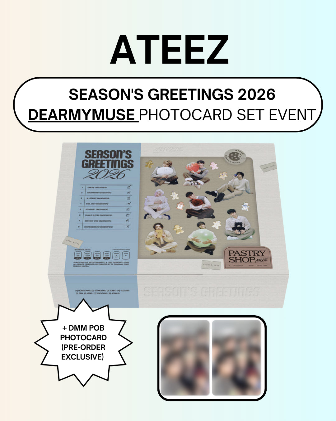 DEARMYMUSE] ATEEZ - 2026 SEASON'S GREETINGS [PASTRY SHOP] + DMM