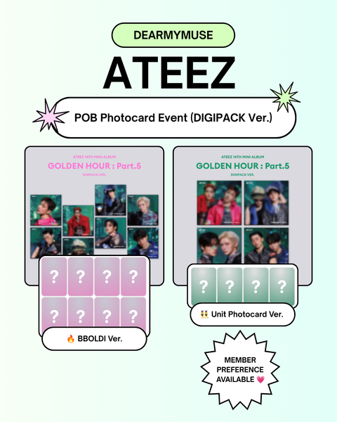 [06/25 DEARMYMUSE PHOTOCARD EVENT] ATEEZ - 14TH MINI ALBUM [GOLDEN HOUR : Part.5] (DIGIPACK VER.)(PREORDER)