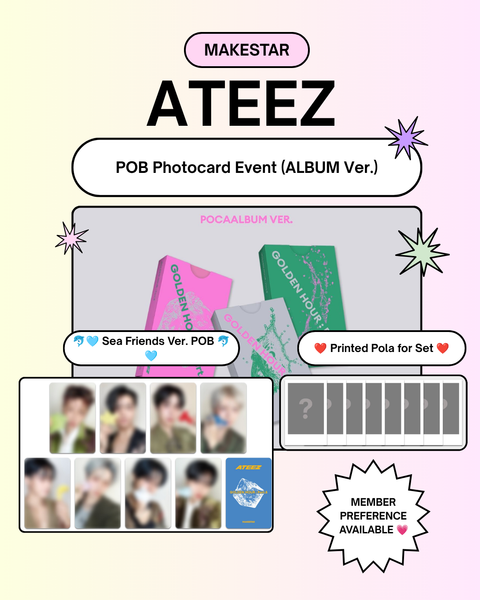 [06/25 MAKESTAR PHOTOCARD EVENT] ATEEZ - 14TH MINI ALBUM [GOLDEN HOUR : Part.5] (POCA VER.)(PREORDER)
