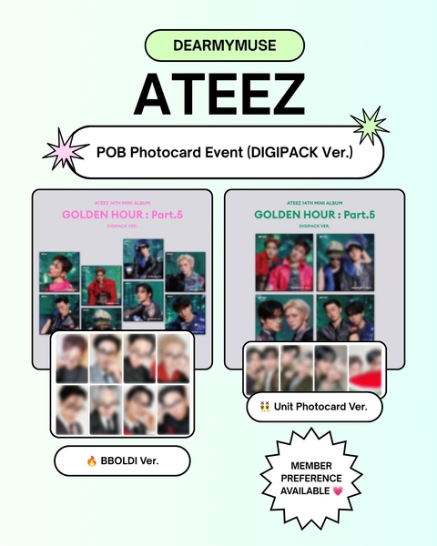06/25 DEARMYMUSE PHOTOCARD EVENT] ATEEZ - 14TH MINI ALBUM [GOLDEN