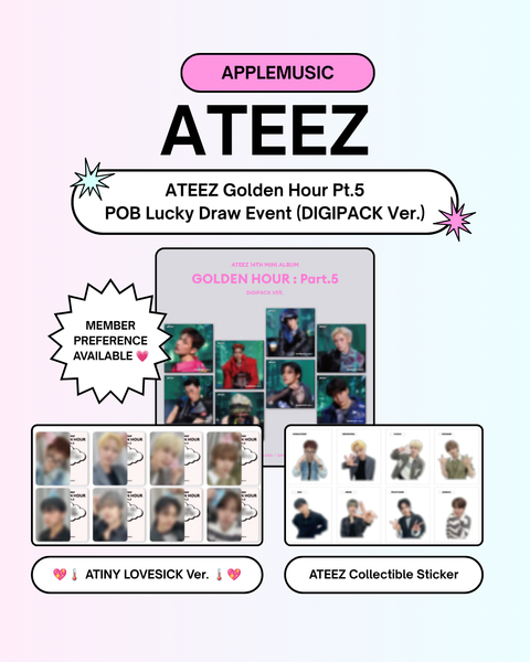 [07/02 APPLEMUSIC POB EVENT] ATEEZ - 14TH MINI ALBUM [GOLDEN HOUR : Part.5] (DIGIPACK VER.) (PREORDER)