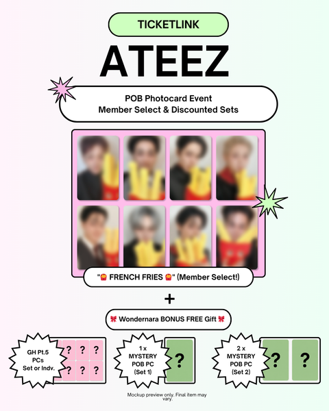 ateez 応募券　golden hour 07/13 TICKETLINK MEMBER CLAIM POB + BONUS EVENT] ATEEZ – 14TH MINI