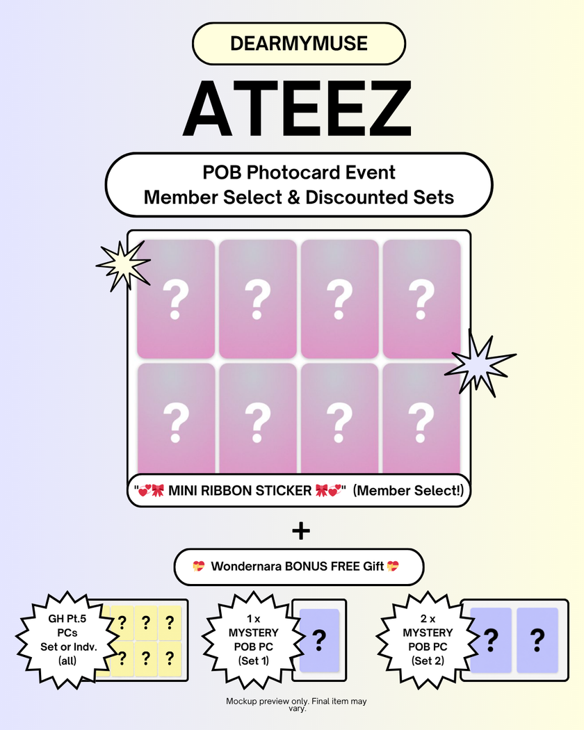 [07/14 DEARMYMUSE MEMBER CLAIM POB + BONUS EVENT] ATEEZ – 14TH MINI AL ...