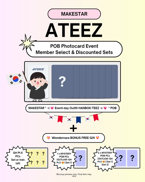 [09/29 MAKESTAR MEMBER CLAIM POB + BONUS EVENT] ATEEZ – 14TH MINI ALBUM [GOLDEN HOUR : Part.5] (PRE-ORDER)
