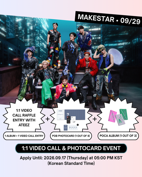 [09/29 MAKESTAR SPECIAL HANBOK 1:1 VIDEO CALL EVENT] ATEEZ - 14TH MINI ALBUM [GOLDEN HOUR : Part.5] (POCA VER.)(PREORDER)