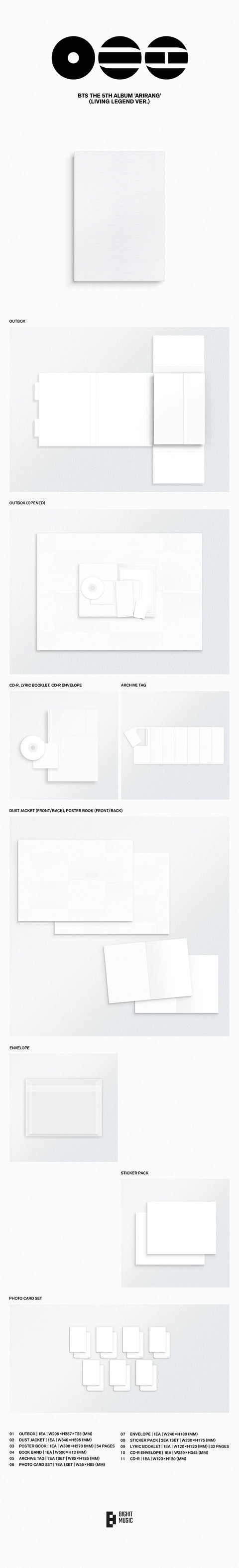 [03/18 WEVERSE PRE-ORDER BENEFIT EVENT] BTS — 'ARIRANG' (Set) + (Living Legend Ver.) + (Weverse Albums ver.) SET (PRE-ORDER)
