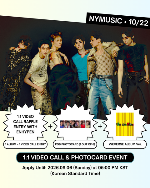 [10/22 NYMUSIC 1:1 VIDEO CALL EVENT] ENHYPEN - 8TH MINI ALBUM [THE SIN : BLISS] (WEVERSE ALBUMS VER.)(PREORDER)