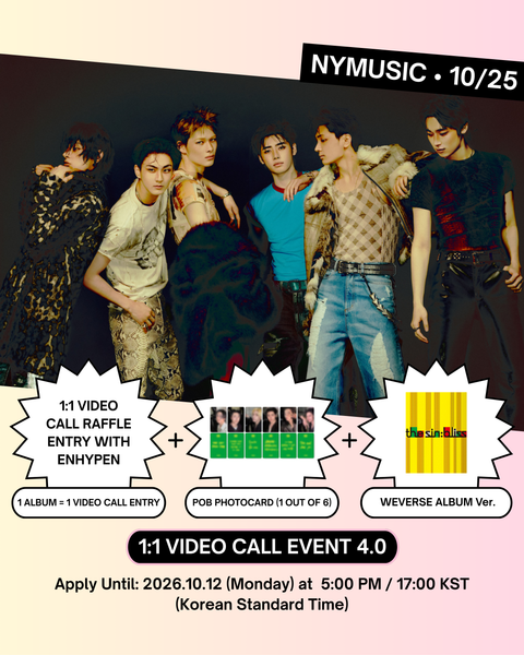 [10/25 NYMUSIC 1:1 VIDEO CALL EVENT] ENHYPEN - 8TH MINI ALBUM [THE SIN : BLISS] (PREORDER)