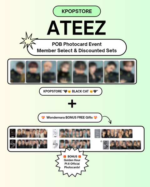 [11/21 KPOPSTORE MEMBER CLAIM POB + BONUS EVENT] ATEEZ – 15TH MINI ALBUM [GOLDEN HOUR : Part.6] (PRE-ORDER)