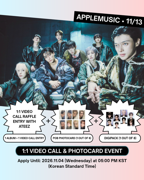 [11/13 APPLEMUSIC 1:1 VIDEO CALL EVENT] ATEEZ - 15TH MINI ALBUM [GOLDEN HOUR : Part.6] (DIGIPACK Ver.) (PRE-ORDER)