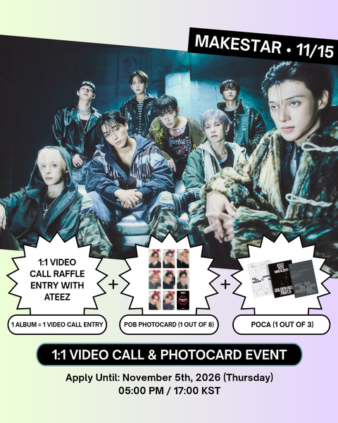 [11/15 MAKESTAR 1:1 VIDEO CALL EVENT] ATEEZ - 15TH MINI ALBUM [GOLDEN HOUR : Part.6] (POCAALBUM Ver.) (PRE-ORDER)
