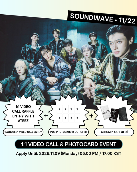 [11/22 SOUNDWAVE 1:1 VIDEO CALL EVENT] ATEEZ - 15TH MINI ALBUM [GOLDEN HOUR : Part.6] (ALBUM Ver.) (PRE-ORDER)