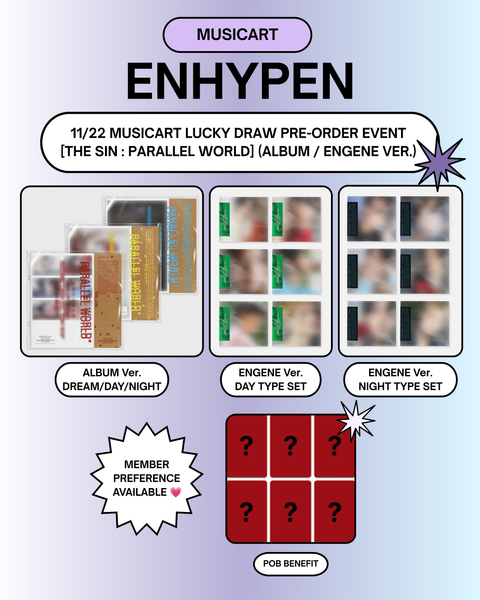 [11/22 MUSICART LUCKY DRAW EVENT] ENHYPEN - [THE SIN : PARALLEL WORLD] (ALBUM / ENGENE VER.) (PRE-ORDER)