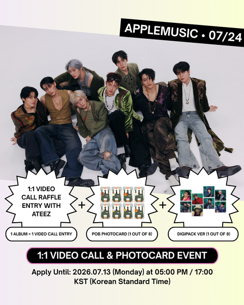 [07/24 BARISTA SPECIAL - APPLEMUSIC 1:1 VIDEO CALL EVENT] ATEEZ - 14TH MINI ALBUM [GOLDEN HOUR : Part.5] (DIGIPACK VER.)(PREORDER)