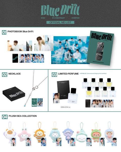 [10/11 BLUE DRIFT x ATEEZ] ATEEZ 8TH ANNIVERSARY EXHIBITION POP-UP MD (PREORDER)