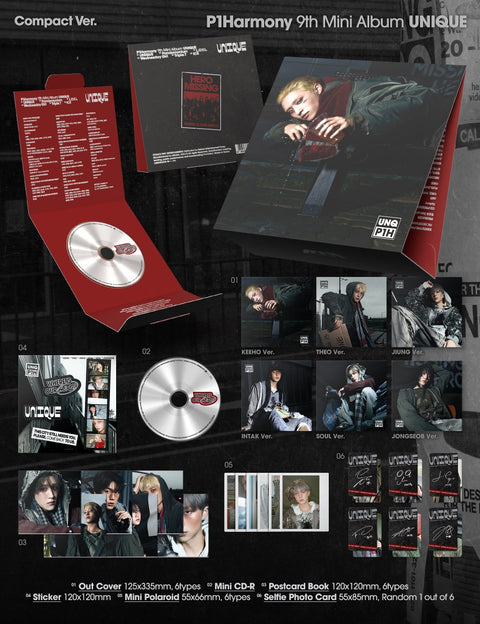[04/25 KNPOPS 1:1 VIDEO CALL EVENT] P1Harmony – Mini Album Vol.9 [UNIQUE] (Compact ver.)(PRE-ORDER)