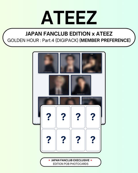 [2/7 ATEEZ FANCLUB JAPAN PHOTOCARD EVENT] ATEEZ - 13TH MINI ALBUM [GOLDEN HOUR : Part.4] (DIGIPACK) (PRE-ORDER)