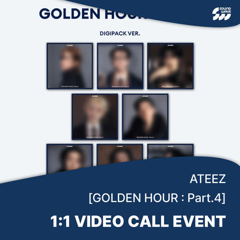 [02/13 SOUNDWAVE 1:1 VIDEO CALL EVENT] ATEEZ – 13TH MINI ALBUM [GOLDEN HOUR : Part.4] (DIGIPACK VER.)(PRE-ORDER)