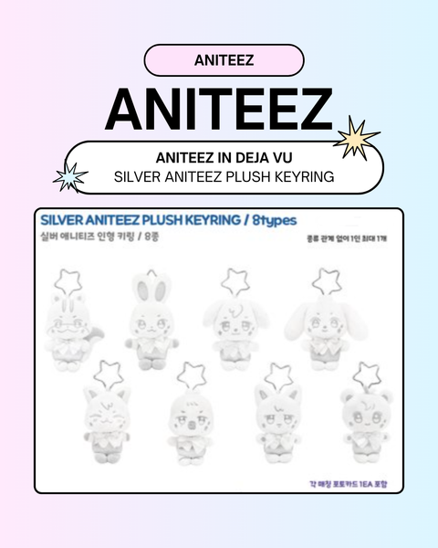 09/06 ANITEEZ IN DEJA VU] ATEEZ - SILVER ANITEEZ PLUSH KEYRING