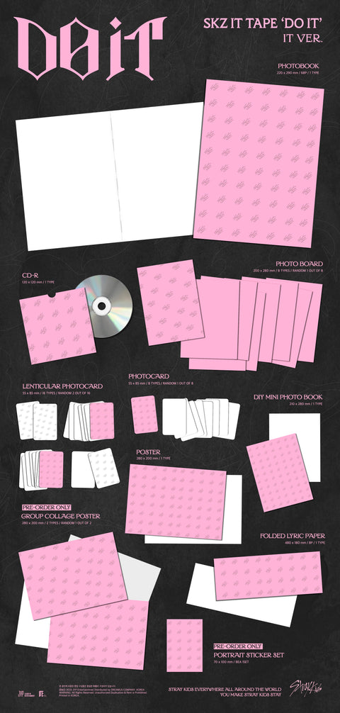 [11/21 PHOTOCARD EVENT BY WITHMUU] STRAY KIDS – SKZ IT TAPE [DO IT] (IT Ver.) (PRE-ORDER)