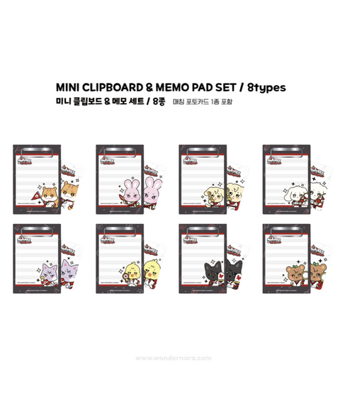 [9/21 ANITEEZ IN THE CALLING] Mini Clipboard & Memo Pad Set (PRE-ORDER)