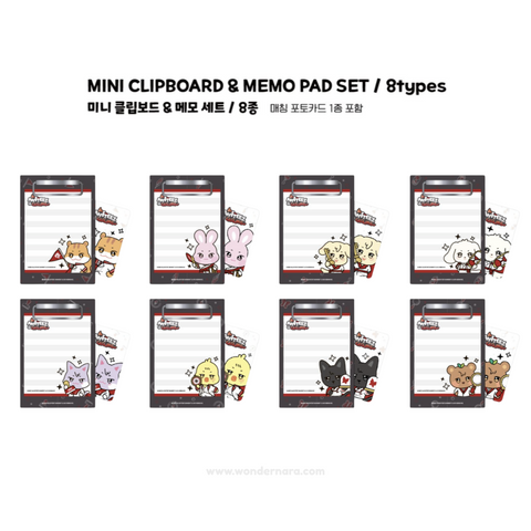 [9/21 ANITEEZ IN THE CALLING] Mini Clipboard & Memo Pad Set (PRE-ORDER)