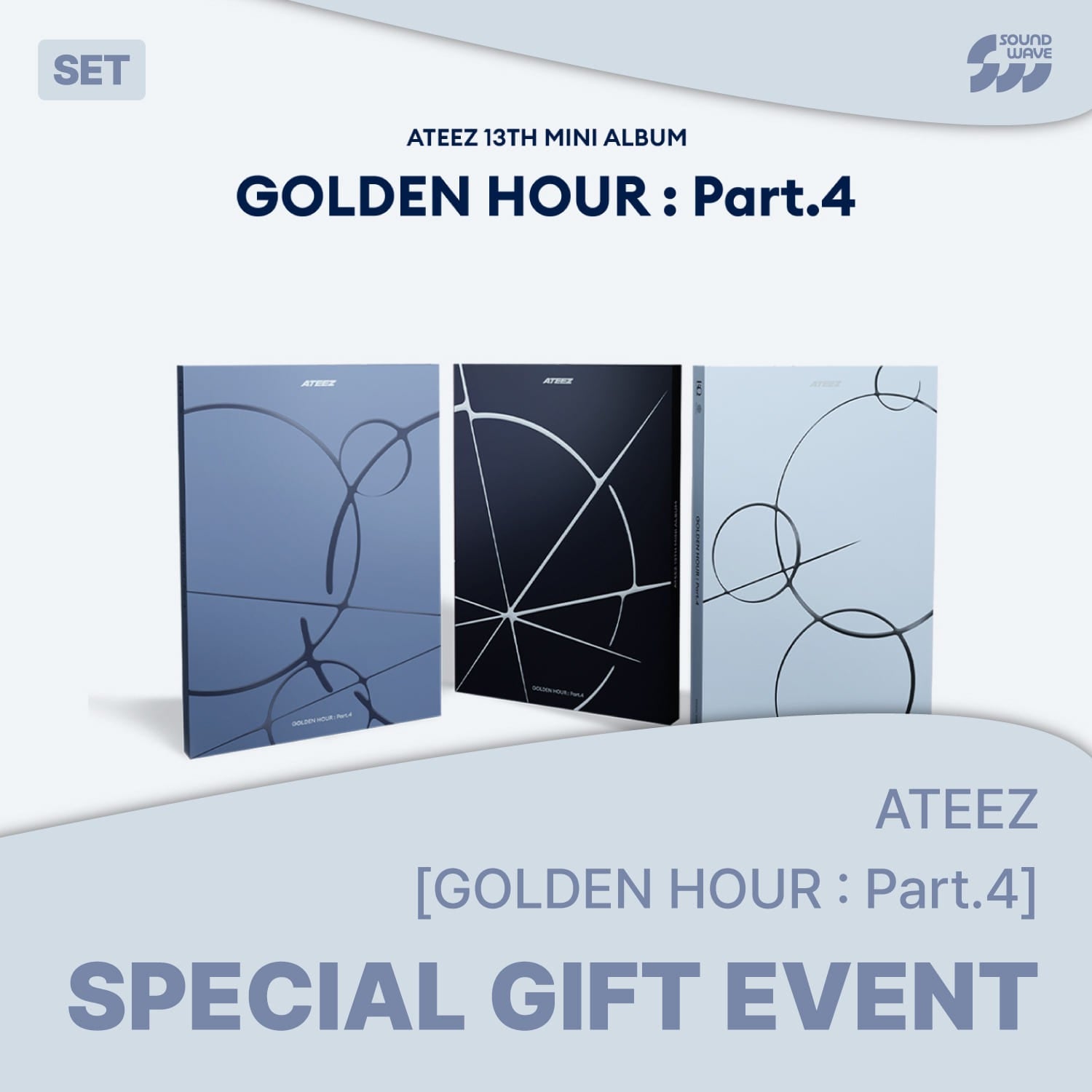 02/05 SOUNDWAVE PHOTOCARD EVENT] ATEEZ - 13TH MINI ALBUM [GOLDEN