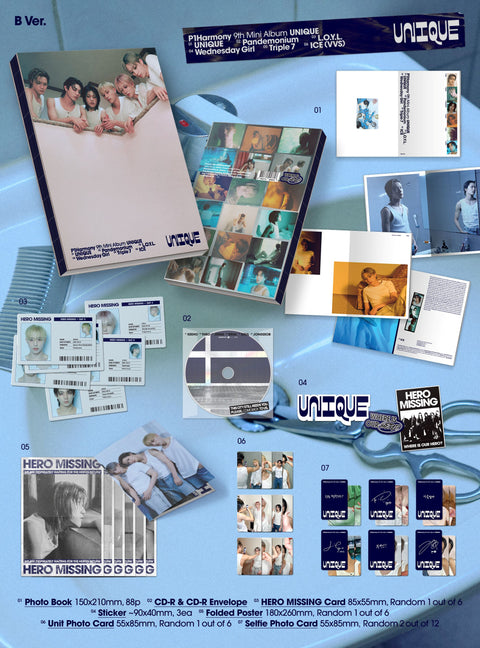 [03/29 WHOSFAN 1:1 VIDEO CALL EVENT] P1Harmony – Mini Album Vol.9 [UNIQUE] (PHOTOBOOK ver.) (PRE-ORDER)