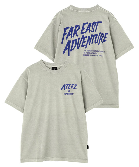 AVIREX x ATEEZ - FADE WASH PRINT T-SHIRT “ADVENTURE” (PRE