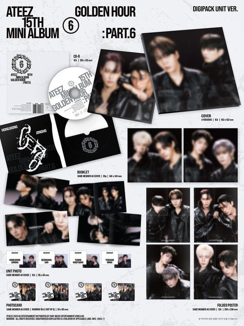 [11/12 JUMPUP LUCKY DRAW EVENT] ATEEZ - [GOLDEN HOUR : Part.6] ALBUM / DIGIPACK / UNIT (PRE-ORDER)