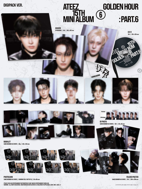 [11/12 JUMPUP LUCKY DRAW EVENT] ATEEZ - [GOLDEN HOUR : Part.6] ALBUM / DIGIPACK / UNIT (PRE-ORDER)