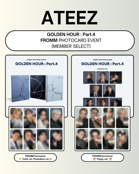 ATEEZ GOLDEN HOUR : part.4 FC トレカ　特典 コンプ ATEEZ GOLDEN HOUR : part.4 FC 特典 トレカ コンプ - メルカリ