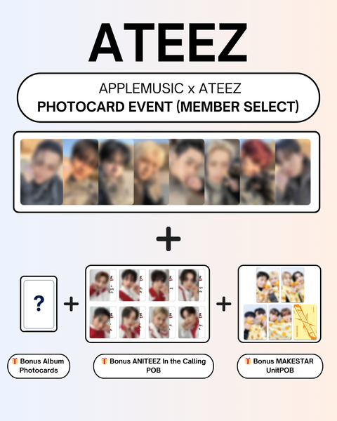 [03/17 APPLEMUSIC MEMBER CLAIM POB + BONUS EVENT] ATEEZ – 13TH MINI ALBUM [GOLDEN HOUR : Part.4] (PRE-ORDER)