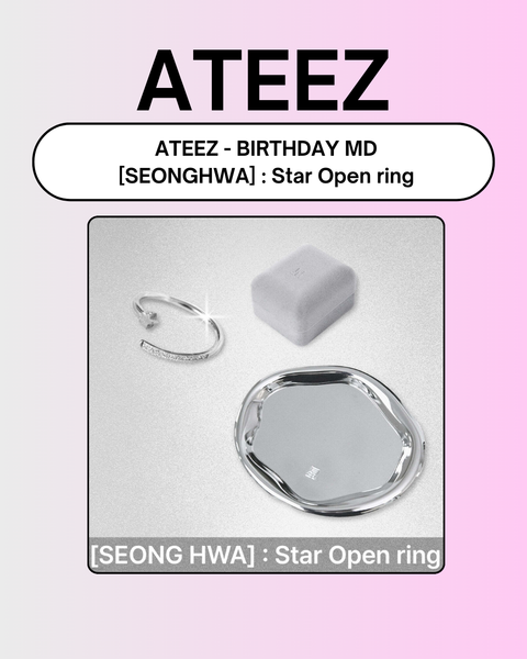 ATEEZ ソンファ 2025 センイル MD Star Open ring ATEEZ 2025 Birthday MD - Seonghwa : Star Open Ring – Kpop Omo