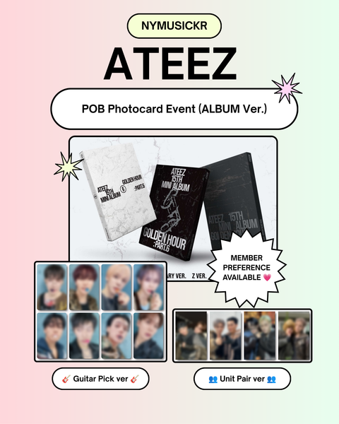 [11/12 NYMUSIC LUCKY DRAW PRE-ORDER EVENT] ATEEZ - [GOLDEN HOUR : Part.6] ALBUM (A / DIARY / Z) (PRE-ORDER)