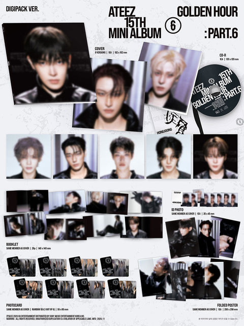 ATEEZ GOLDEN HOUR Part.6 DIGIPACK official album contents and preview
