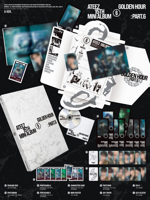 ATEEZ GOLDEN HOUR Part.6 regular ALBUM A ver. official reference
