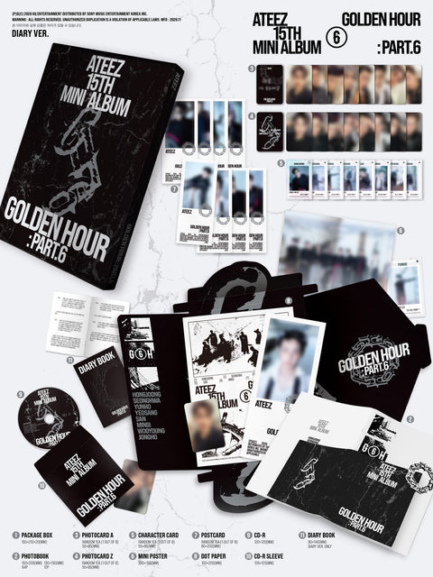 ATEEZ GOLDEN HOUR Part.6 regular ALBUM DIARY ver. official reference